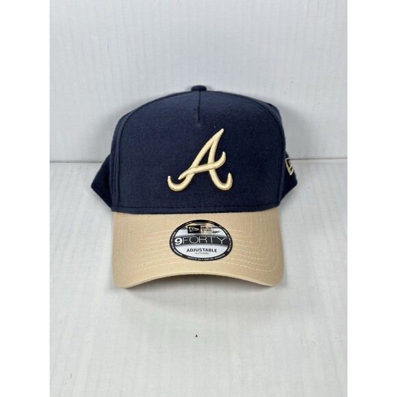 New Era Atlanta Braves MLB 9FORTY A-Frame Moleskin Crown Adjustable Hat Cap NWT - Picture 1 of 5